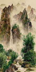山水画玄关