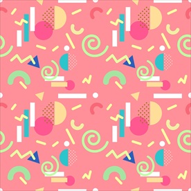 民族风孟菲斯花纹矢量图下载