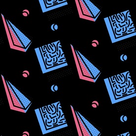 民族风孟菲斯花纹矢量图下载