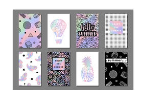 民族风孟菲斯花纹矢量图下载