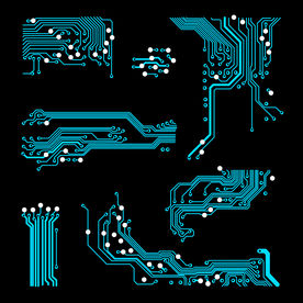 手绘电路板矢量图下载