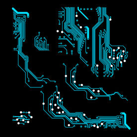 手绘电路板矢量图下载