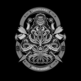 手绘盾牌花纹矢量图下载