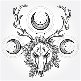 手绘插画图腾矢量图下载