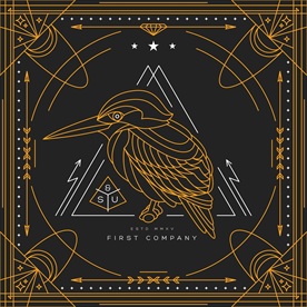 手绘线描动物花纹矢量图下载