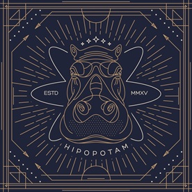 手绘线描动物花纹矢量图下载