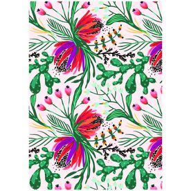 植物花卉仙人掌四方连续底纹