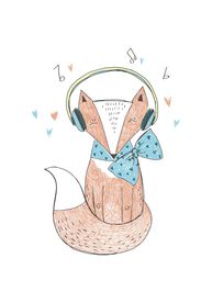 卡通狐狸矢量图下载