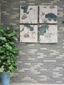 荷花壁画