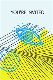 抽象植物海报矢量图下载