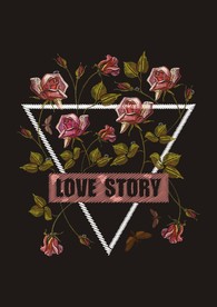 花朵花卉刺绣矢量图下载