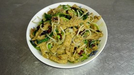 豆芽炒面筋