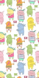 卡通猫四方连续底纹