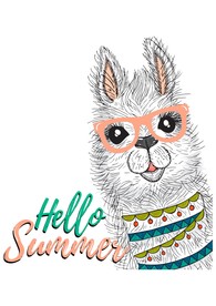 手绘卡通兔子矢量图下载