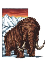 手绘猛犸象矢量图下载