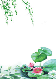 荷花底纹素材