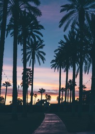 夕阳下的黄昏美景