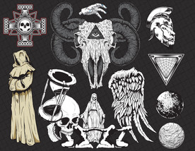 死神召唤矢量插画