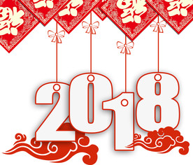 2018新年挂饰装饰PSD