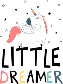 卡通独角兽矢量图下载