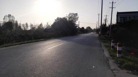 夕阳下的道路风光