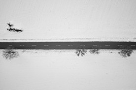 冬日里的道路