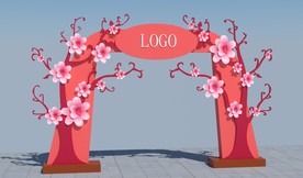 桃花门头