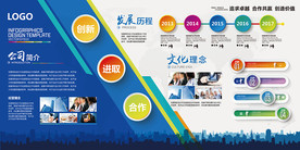 简约高端通用企业发展历程形象墙