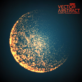 粒子地球矢量素材