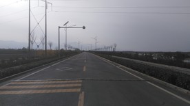 夕阳下的道路风光
