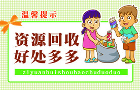 资源回收指示牌温馨提示