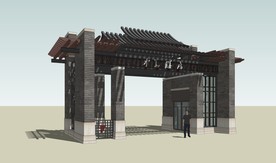 中式社区景观大门