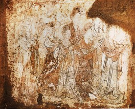 懿德太子墓 懿德太子壁画 仕女