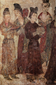 永泰公主 陵墓壁画 仕女图 古