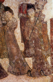 永泰公主 陵墓壁画 仕女图 古