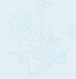 防伪浮雕花和蝴蝶