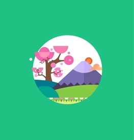 山谷日出