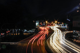 城市夜景公路