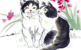 国画可爱猫咪