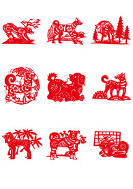 狗年剪纸  拼图