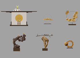 精美3D装饰室内效果图摆件模型