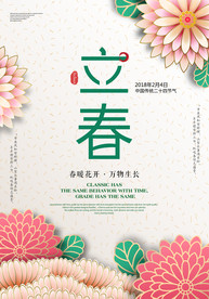 二十四节气立春海报