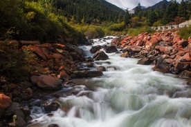 达古冰山风景 山水美景 美景