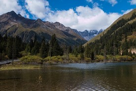 达古冰山风景 山水美景 美景