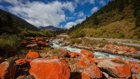 达古冰山风景 山水美景 美景