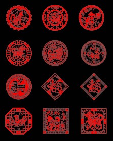 2018年狗年精品剪纸窗花门贴