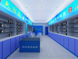 洋河蓝色经典店铺设计