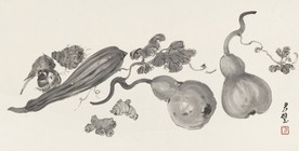 水墨蔬果图