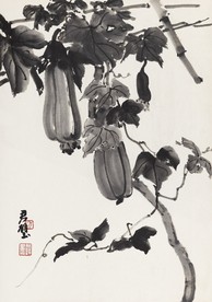 水墨瓜果