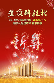地产新年促销海报